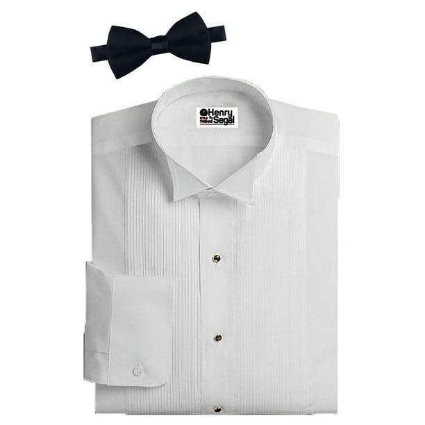Henry Segal Mens Long Sleeve Colored Wing Tip Tuxedo Shirt